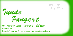 tunde pangert business card